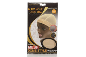 Qfitt MAKE YOUR OWN WIG STRETCH MESH DOME STYLE WIG CAP NATURAL COLOR