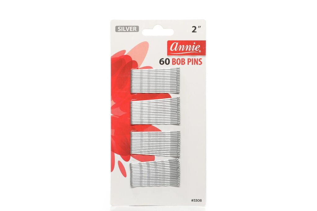 Annie 2” 60 BOB PINS SILVER