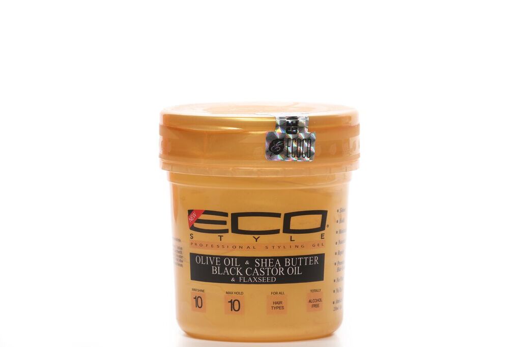 ECO PROFESSIONAL STYLING GEL OLIVE OIL SHEA BUTTER BLACK CASTOR OIL 8oz