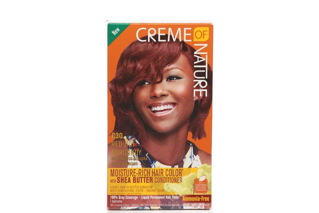 CREME OF NATURE MOISTURE RICH HAIR COLOR RED HOT BURGUNDY